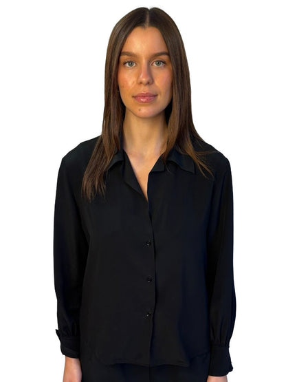 Scanlan Theodore Black Silk Blouse. Size: 10