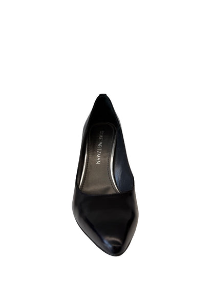 Stuart Weitzman Black Patent Block Heel Pump. Size: 35.5