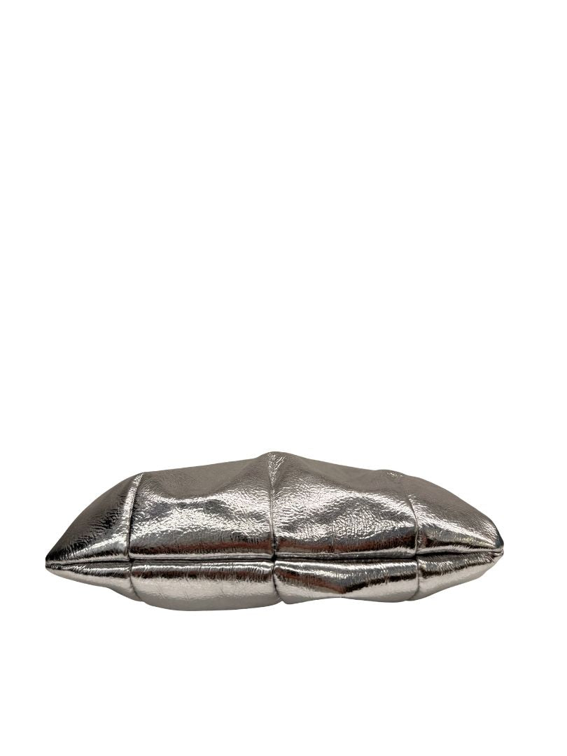 Vivienne Westwood Silver Vegan Crinkle Granny Frame Purse.