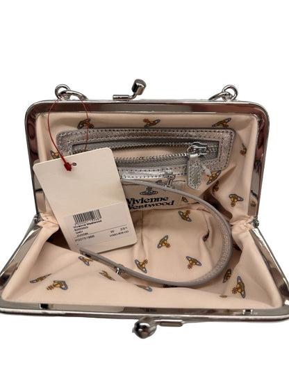 Vivienne Westwood Silver Vegan Crinkle Granny Frame Purse.