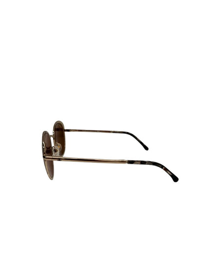Chanel Gold '4206' Oval Mirrored Sunglasses.