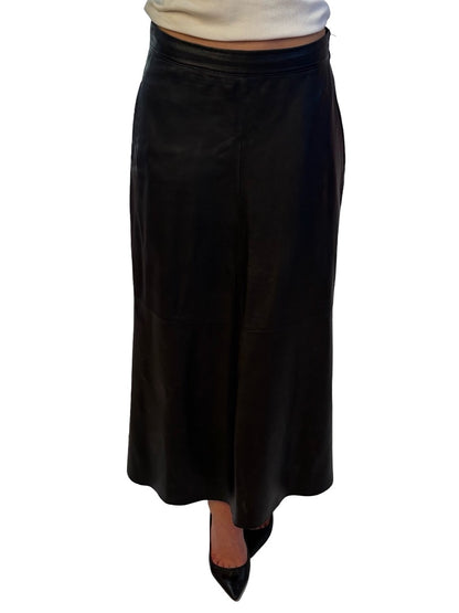 Scanlan Theodore Black Leather Skirt. Size: 10