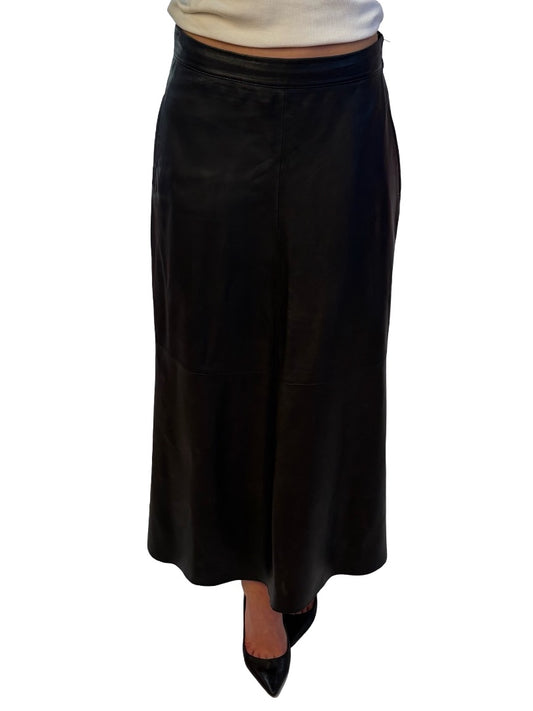 Scanlan Theodore Black Leather Skirt. Size: 10