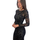 Dolce & Gabbana Black Long Sleeve Lace Dress. Size: 38