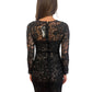 Dolce & Gabbana Black Long Sleeve Lace Dress. Size: 38