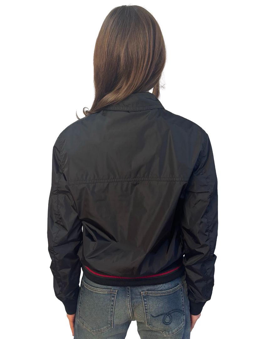 Gucci Black Spray Bomber Jacket. Size: S-M