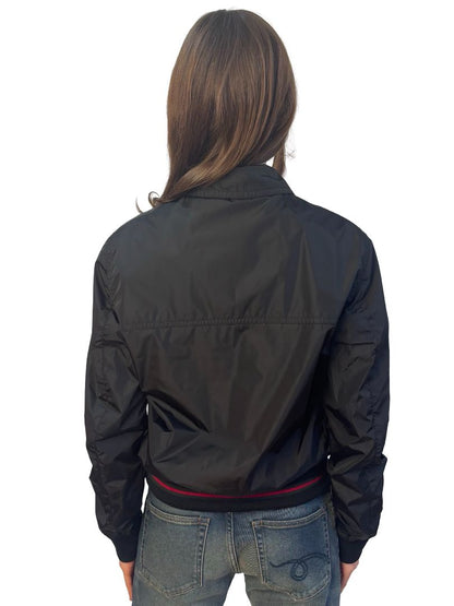 Gucci Black Spray Bomber Jacket. Size: S-M