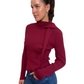 Scanlan Theodore Plum Ribbed Long Sleeve Top. Size: M