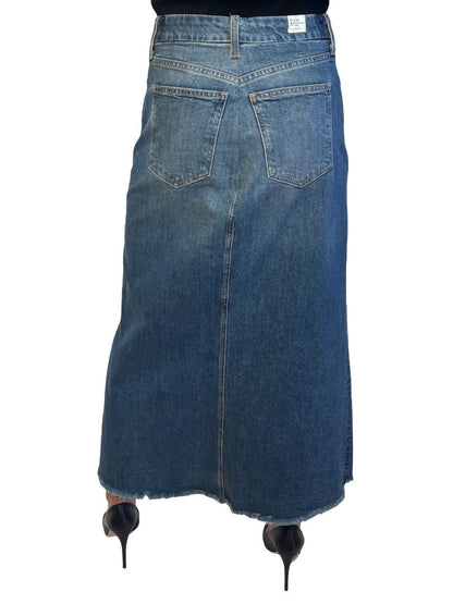 Frank & Eileen Blue Wash 'Donnybrook' Front Slit Skirt. Size: 29