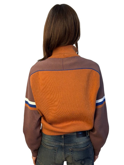 Nagnata Orange/Brown 'Organic Motley Jersey' Sweater. Size: XS