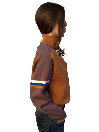 Nagnata Orange/Brown 'Organic Motley Jersey' Sweater. Size: XS