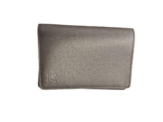 Louis Vuitton Black Taiga Leather Pocket / Passport Organiser.
