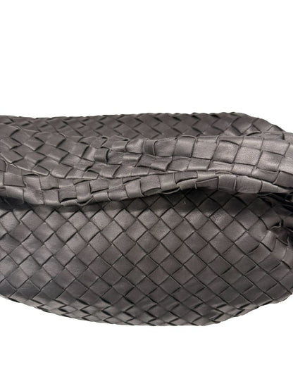 Bottega Veneta Black Jodie 'Classic' Shoulder Bag in Intrecciato Leather.