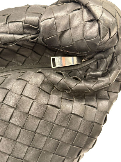 Bottega Veneta Black Jodie 'Classic' Shoulder Bag in Intrecciato Leather.