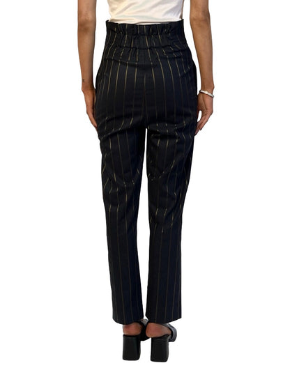 Scanlan Theodore Black/Gold Pinstripe Trouser. Size: 8
