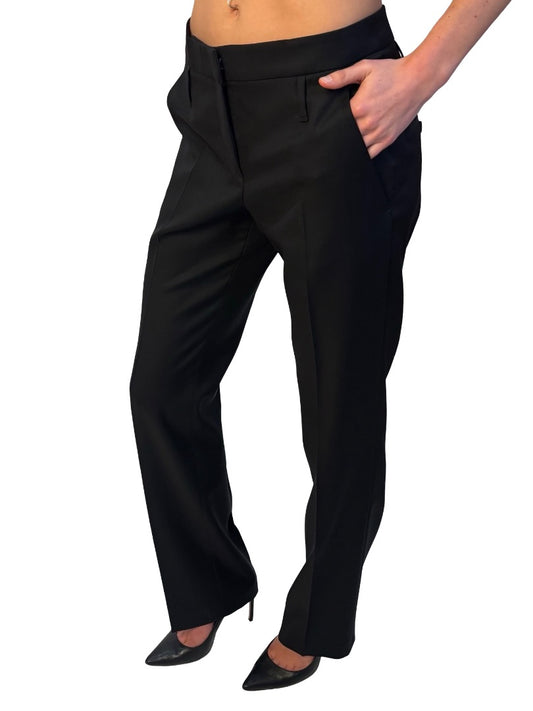 Guinex Black Wool Pleated Trouser. Size: 42