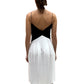 Victoria Beckham White & Black Dress with Mesh. Size: 6