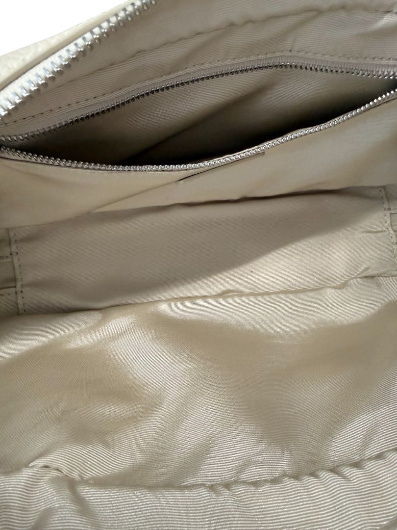 Staud Cream 'Dude' Leather Shoulder Bag.