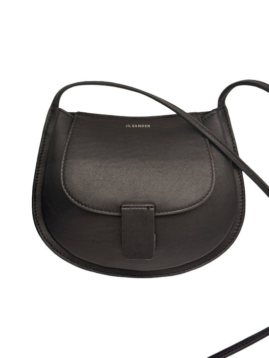 Jil Sander Black Mini 'Crescent' Crossbody Bag.