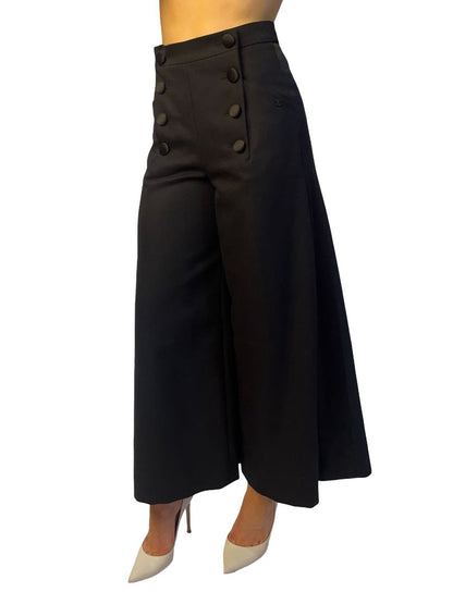 Chanel Navy/Black Wool Sailor Culottes. Size: 36