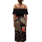 Victoria Beckham Black & Floral Dress w Pleats. Size: 8