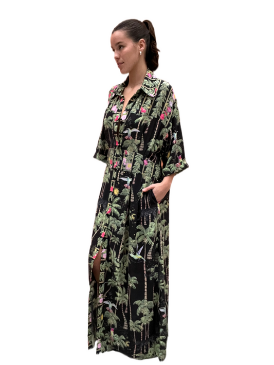 Hayley Menzies Tropical Print Long Dress. With Tags. Size: XL