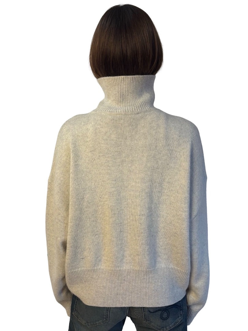 Goldbergh Neutral Alpaca/Wool 3 Quarter Zip. Size: XL