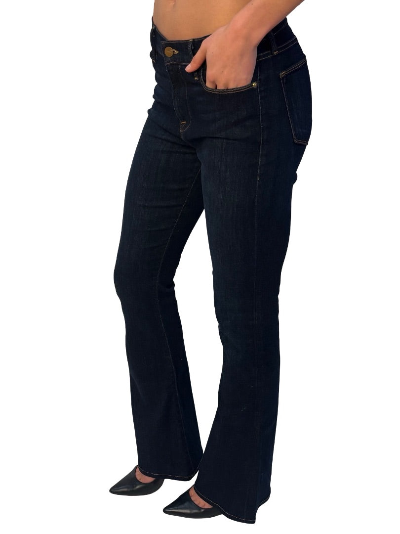 Frame Indigo High Rise Flare Jeans. Size: 29