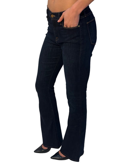 Frame Indigo High Rise Flare Jeans. Size: 29