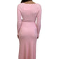 Anna Quan Soft Pink Long Ribbed Maxi Dress. Size: 6