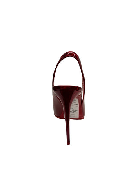 Christian Louboutin Red 'Hot Chick 100' Slingback Pumps. Size: 39.5