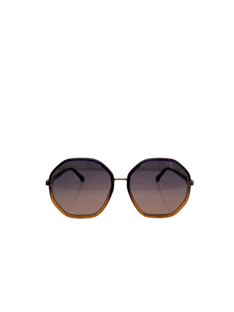 Chloe Purple / Orange Gradient CH0133SA Octagonal Sunglasses.