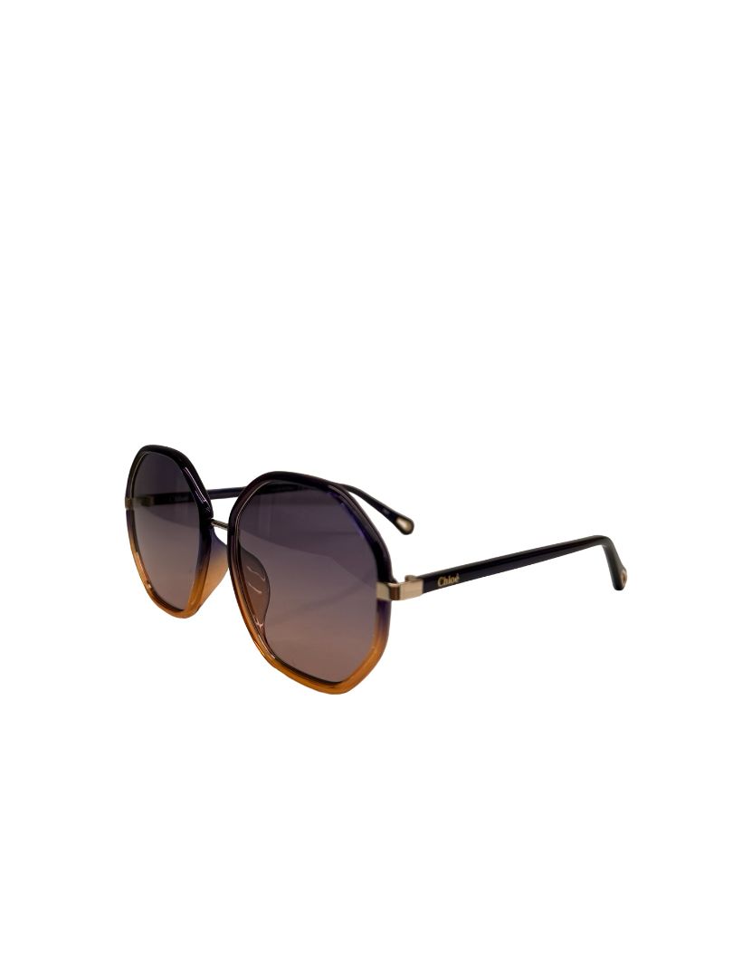 Chloe Purple / Orange Gradient CH0133SA Octagonal Sunglasses.