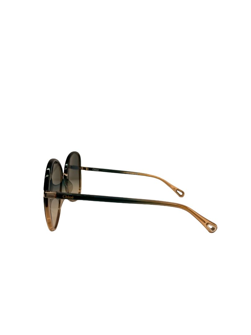 Chloe Green / Beige Gradient Franky CH0030S Round Glasses.