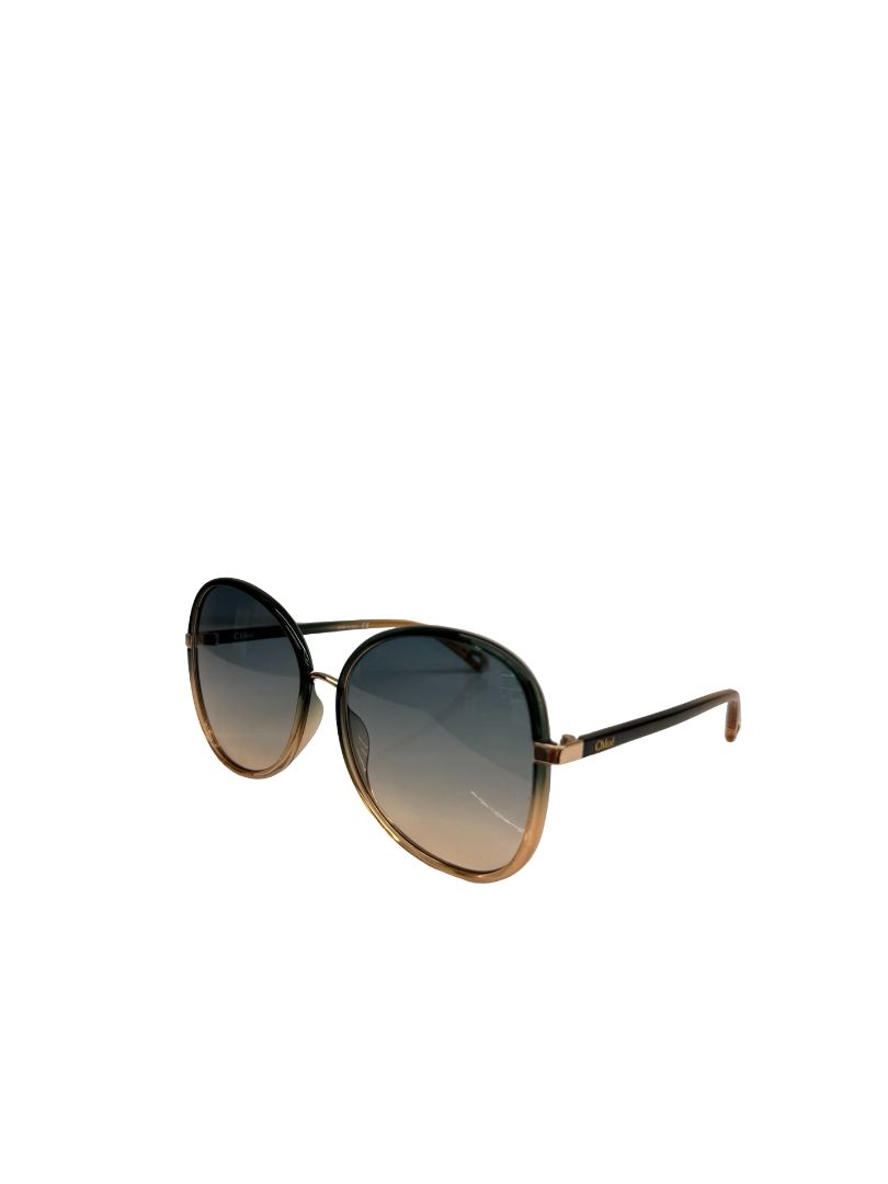 Chloe Green / Beige Gradient Franky CH0030S Round Glasses.