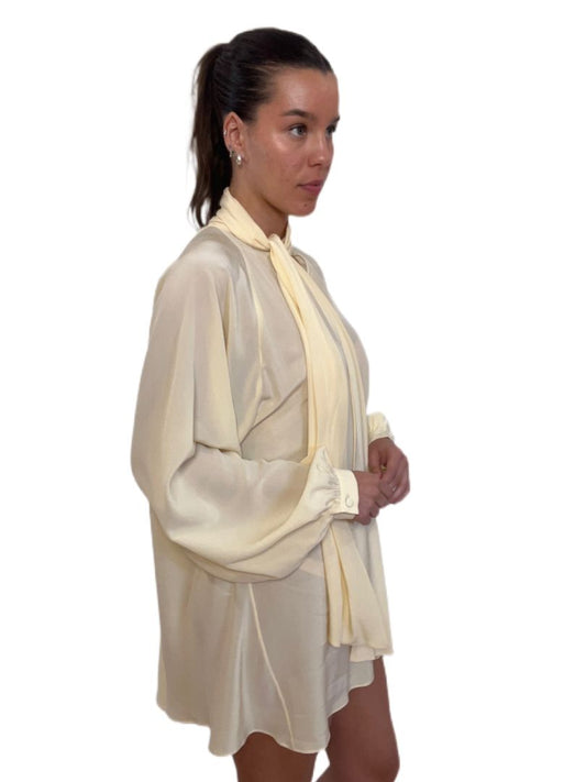 Gucci Cream Silk Blouse. Size: 40