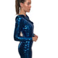 Roland Mouret Blue Maxi Sequin Dress. Size: 8