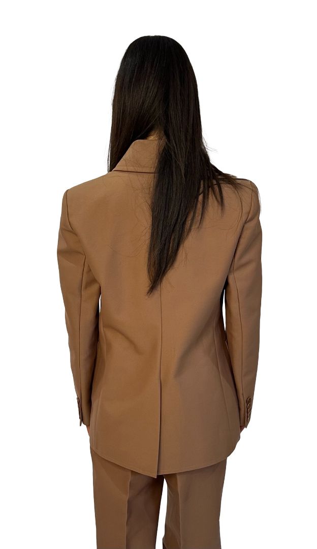 Scanlan Theodore Chocolate Tailored Patch Pocket Jacket. Size: 10