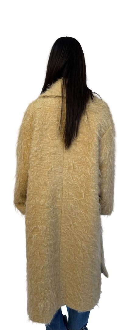 Erika Cavallini Yellow Mohair Coat. Size: 42