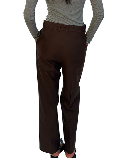 Scanlan Theodore Brown Cotton Trousers w/ Small Pocket. Size: 8