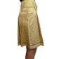 Prada Gold Metallic Skirt. Size: 38