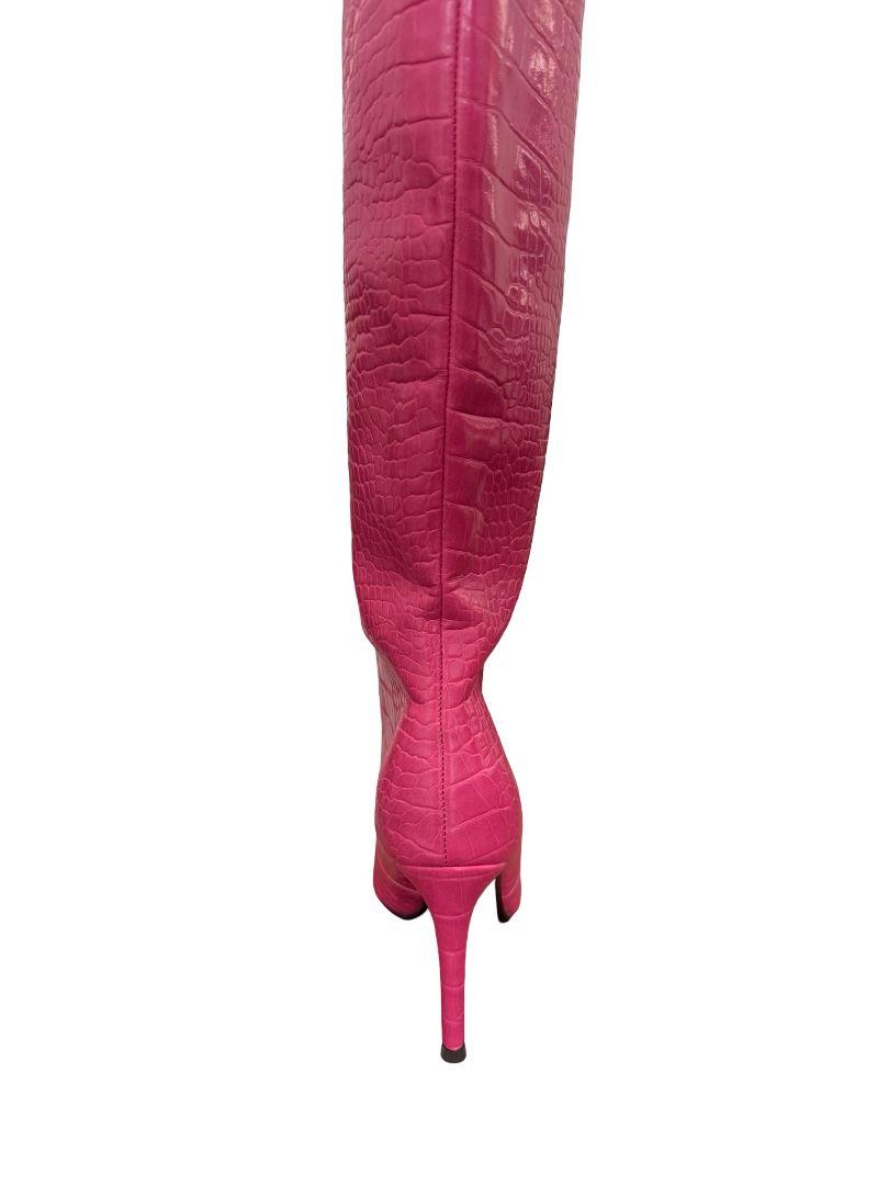 Paname Paname Hot Pink 'High Times' Croc Boot. Size: 39