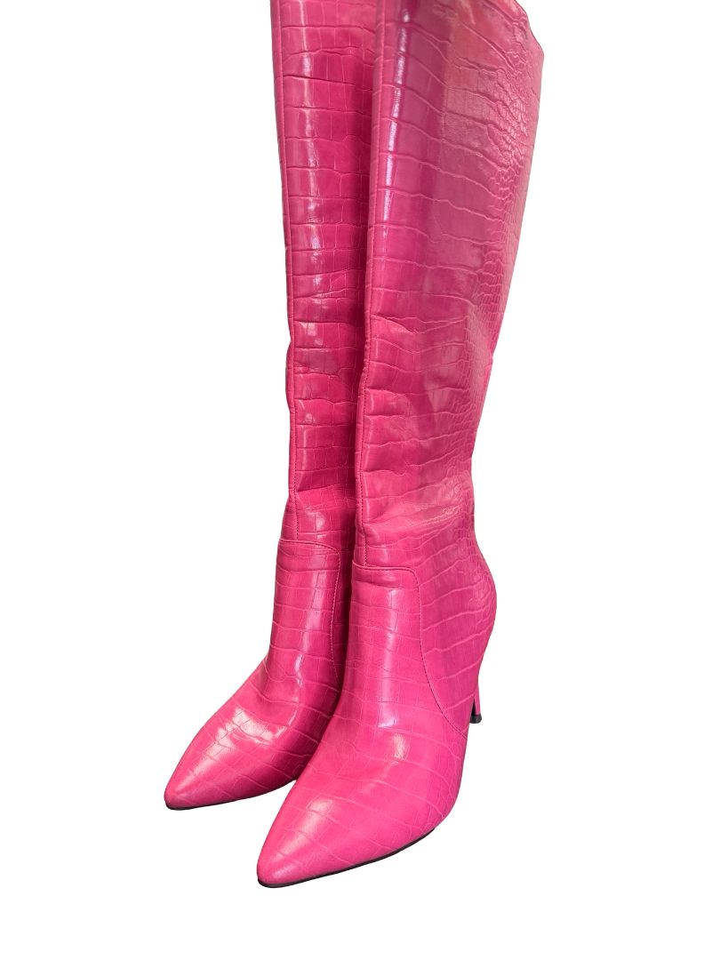 Paname Paname Hot Pink 'High Times' Croc Boot. Size: 39