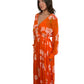 Scanlan Theodore Orange Floral Flow Dress. Size: 12
