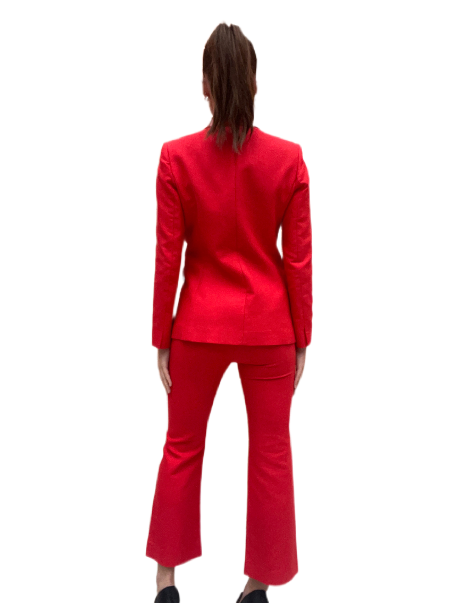 Sandro Red Pants & Blazer Suit Set. Size: 36