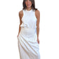 Bassike White Sleeveless Maxi Dress. Size: 2
