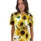 Dolce & Gabbana Multi Sunflower Print Blouse. Size: 46