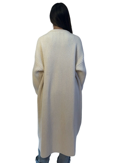 Joseph Cream Extrafine Merino Long Cardigan. Size: M