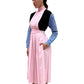 Prada Pink, Black & Blue Long Sleeve High Neck Dress w Pleated Skirt. Size: 36