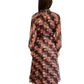 Mulberry Multi Sheer Maxi Longsleeve Dress. Size: 38